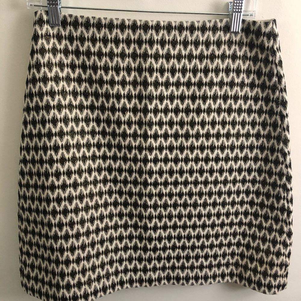 LOFT patterned sparkle mini skirt
